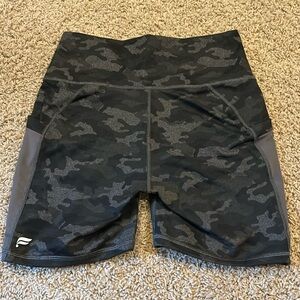 NWOT Fabletics Camo Biker Shorts